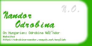 nandor odrobina business card